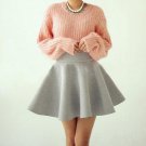 Sexy Skirt Women 2017 Solid Thick Pleated Skirts High Waist Flared Skirt Super Mini Skater Super Sho
