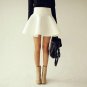 Sexy Skirt Women 2017 Solid Thick Pleated Skirts High Waist Flared Skirt Super Mini Skater Super Sho
