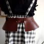 Sexy leather skirt punk catwalk models wild temperament belts Leisure bound decoration split thin le