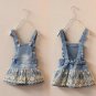 6m-5T Summer Baby Clothing Kids Overalls Bib Lace Denim Jeans Suspender Skirts Kawaii Outwear Toddle