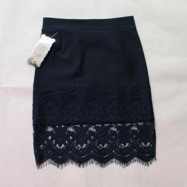 New 2017 Spring Women Skirt Lace Stretch Office Stretch Black Pencil Skirts KB655