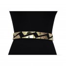 2017 Fashion women belts brand female straps shinny gold metal vintage black stretch belt for dress 