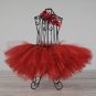 Hot Baby Red Tutu Skirts Infant Girl 100% Handmade Tulle Ballet Pettiskirts with Flower Headband Kid