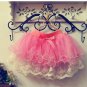 Retail children lace skirt Baby tutu skirt 2015 pink cake tutu girls skirts 2T-8 saia ballet skirt f