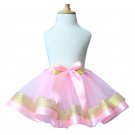 Baby Girls Ball Gown Ribbon Tulle Skirt Toddler Girl 3 layer Tutu Skirt Princess Mini Dance Fashion 