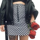 New Casual Summer Women Japanese Style Zipper Ring A-line High Waist Mini Skirts Female Black White 