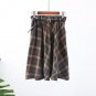 New Plaid Skirt Women Long A-Line Skirt British Style Woolen Plaid Skirts Kilt Winter Vintage Wool T