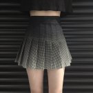 Harajuku Solar 2017 Women Autumn Summer Gradually Printed Plaid High Waist Vintage Skirts Black Prep