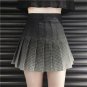 2017 Summer Korean Gradually printed plaid high waist vintage short paragraph Skirts Black College s
