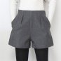 WKOUD Winter Shorts For Women Wool Boots Shorts Candy Colors Zip Up Loose Short Pants With Pockets F