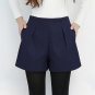 WKOUD Winter Shorts For Women Wool Boots Shorts Candy Colors Zip Up Loose Short Pants With Pockets F