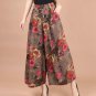 New Plus size Summer fashion Women solid Wide Leg Loose cotton Dress Pants Female Casual Skirt Trous