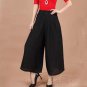 New Plus size Summer fashion Women solid Wide Leg Loose cotton Dress Pants Female Casual Skirt Trous