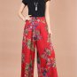 New Plus size Summer fashion Women solid Wide Leg Loose cotton Dress Pants Female Casual Skirt Trous