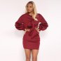 Mengpipi Harjuku Two Piece Set Cropped Bow Top And Sexy Package Hip Skirt Space Cotton Tracksuit Fo