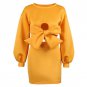 Mengpipi Harjuku Two Piece Set Cropped Bow Top And Sexy Package Hip Skirt Space Cotton Tracksuit Fo