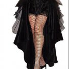 free shipping Gothic Victorian Steampunk Burlesque Taffeta Lace Bustle Prom Wedding Skirt S-6XL