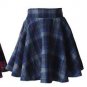 Above Knee Scotland Style S M L Xl Xxl Winter Skirt Empire Waist Thin Woolen Plaid Flare Short Mini