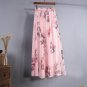 Summer Chiffon Skirt Bohemia Chiffon Floral Printed Women Boho Floor-Length Long Maxi Beach Party Lo