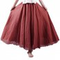 Women Summer Long Skirts Linen Cotton Elastic Waist Pleated Maxi Skirts Beach Boho Vintage Skirts S3