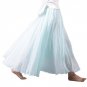 Women Summer Long Skirts Linen Cotton Elastic Waist Pleated Maxi Skirts Beach Boho Vintage Skirts S3