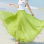 2017 New 8 m long put on a large half-length pleated mopping chiffon skirts Women Spring Autumn Sum