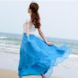 2017 New 8 m long put on a large half-length pleated mopping chiffon skirts Women Spring Autumn Sum