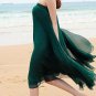2017 New 8 m long put on a large half-length pleated mopping chiffon skirts Women Spring Autumn Sum