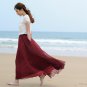2017 New 8 m long put on a large half-length pleated mopping chiffon skirts Women Spring Autumn Sum