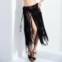2018 new summer long maxi boho Tassel skirt black white beachwear women clothing sexy club faldas mu