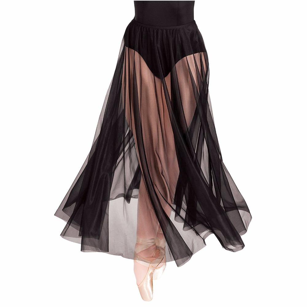 See Through 2017 Sheer Boho Black Women Tulle Skirt Saia Longa Women