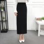 ELEXS Women Winter Long Woolen Skirt Elastic Waist Pencil Skirt Woman Office Skirt Jupe Vintage Femm