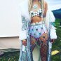Novelty Sexy Women Gold Silver Metal Chain Skirt 2017 Sequins Midi Ladies Hollow Lace Up Club Party
