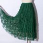 Elastic waist Lace flower length skirt 2016 new spring Water soluble lace yarn elastic waist skirt f