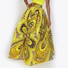 New Spring Summer Women Long Skirt Fashion Bohemian Big Swing African Print Skirts Casual Elastic Wa