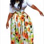 New Spring Summer Women Long Skirt Fashion Bohemian Big Swing African Print Skirts Casual Elastic Wa