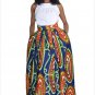 New Spring Summer Women Long Skirt Fashion Bohemian Big Swing African Print Skirts Casual Elastic Wa