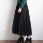 Summer Women Tutu Skirts Tulle Maxi Midi High Quality Vintage Pleated Long White American Apparel Sk
