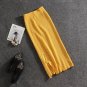 2017 autumn winter women new fashion elastic waist stretch knit skirt side split step skirt package