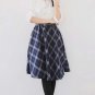 Women Plaid Skirts Tartan Woolen Plaid Skirts Kilt Winter Wool Umbrella A Line Vintage Plaid Skirt P