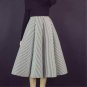 Autumn black and white vertical striped tutu skirts autumn long section retro space cotton