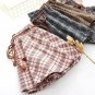2017 Spring new Women Plaid Thin Woolen Short Skirt Elastic Waist with Sashes Young girls Preppy sty