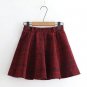2017 Spring new Women Plaid Thin Woolen Short Skirt Elastic Waist with Sashes Young girls Preppy sty
