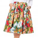 Women Midi Skirt 2017 Runway Vintage Rockabilly Skirts Womens Sexy Pinup 50S 60S Cotton Polka Dot Fl