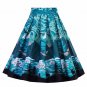Women\'s Vintage Floral Print Swing A Line Skirt Multicolor Casual Party Cotton Midi Skirts