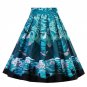 Women\'s Vintage Floral Print Swing A Line Skirt Multicolor Casual Party Cotton Midi Skirts