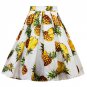 Women\'s Vintage Floral Print Swing A Line Skirt Multicolor Casual Party Cotton Midi Skirts