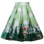 Women\'s Vintage Floral Print Swing A Line Skirt Multicolor Casual Party Cotton Midi Skirts