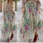 2017 Summer Bohemian print Skirt High Quality Skirt Long Maxi Chiffon Floral Skirt Lolita American A
