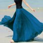 Women Chiffon Long Skirts Candy Color Pleated Maxi Skirts 2017 Spring Summer Autumn Skirts 10 Candy